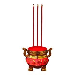 插电家用双亮香炉鼎财神电子香烛台供佛神台灯潮汕老爷香炉蜡烛台