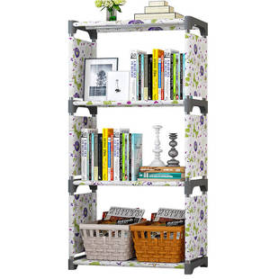书架置物架落地简易家用多层客厅书房置物架窄缝小书柜靠墙边收纳