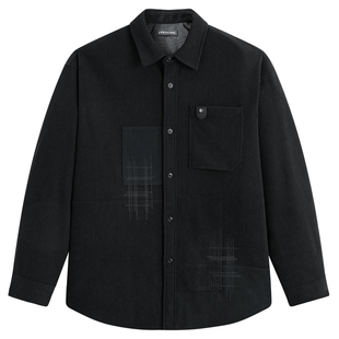 【商场同款】太平鸟男装 2025年冬季新款黑色长袖衬衫男B2CHF4128