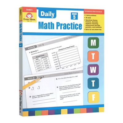 英文原版 Daily Math Practice Grade 5 TE 每日练习系列 数学复习练习册 五年级 完整版 英文版 进口英语原版书籍