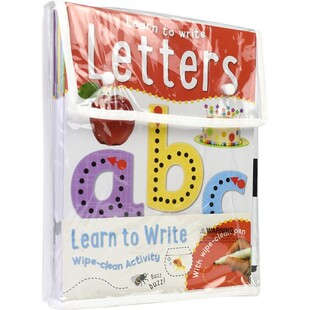 Miles Kelly Learn to Write Wipe-clean Activity 可擦写 学龄前早教启蒙练习册 颜色 字母 数字 形状 幼儿园教辅 英文原版进口书