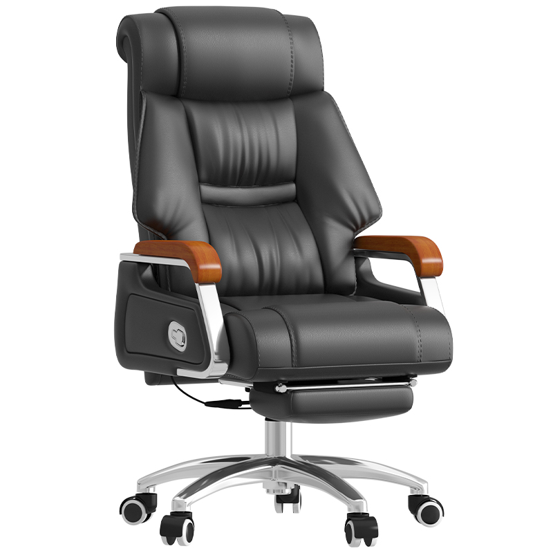 真皮老板椅办公室座椅电脑椅家用可躺办公椅舒适久坐旋转商务椅子