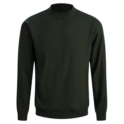 平圆方中加厚半高领针织衫毛衣