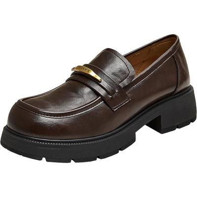 天美意厚底学院英伦乐福鞋复古单鞋女JK小皮鞋2025秋新款KE071CM5