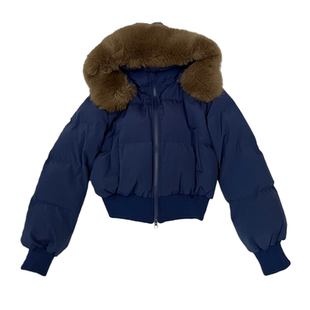 小小家 小个子小码大毛领短款羽绒服高腰加厚保暖冬季厚外套