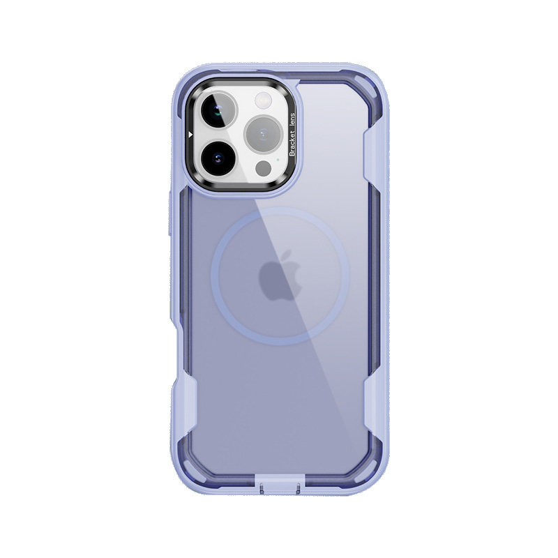 新款隐藏支架适用苹果16promax手机壳透明磁吸iPhone14plus带防尘塞13pm镜框支点12支撑架ip15防摔女11男外壳