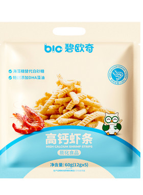 碧欧奇高钙虾条0糖饼干儿童零食