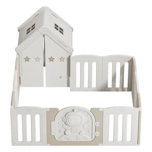 贝易宇航员小房子游戏围栏婴儿防护栏宝宝爬爬垫围栏一体地上防摔