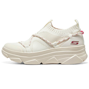 斯凯奇女鞋春夏季新款懒懒鞋厚底增高透气网面运动一脚蹬跑步鞋