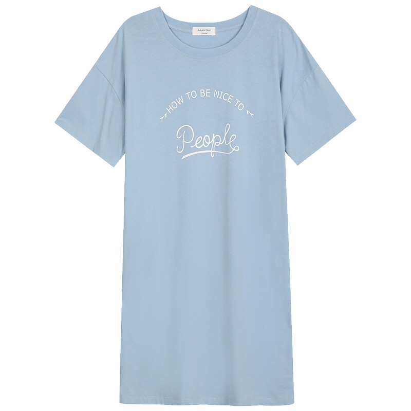 秋鹿棉短袖夏季睡衣女士家居服