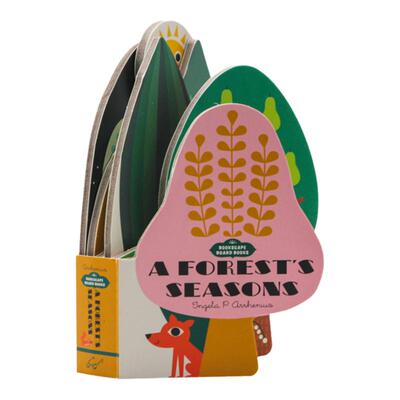 进口英文原版正版森林四季Bookscape Board Books A Forest's Seasons 异形纸板书 英文原版绘本 四季认知启蒙