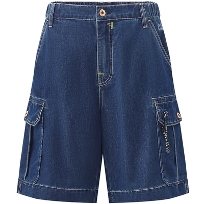 【凉感】CAT卡特25年夏季新品男士户外休闲休闲宽松原色牛仔短裤