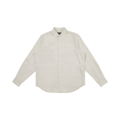 老钱风亚麻天丝混纺凉感衬衫