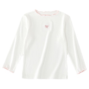 宝宝长袖打底衫女童春季百搭透气上衣女孩小童2026新款夏装甜美萌