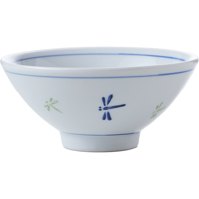 【中式怀旧釉下彩米饭碗陶瓷】