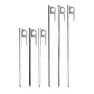 户外304不锈钢地钉天幕配件水泥钉帐篷钉20/30/40cm套装野营钉子