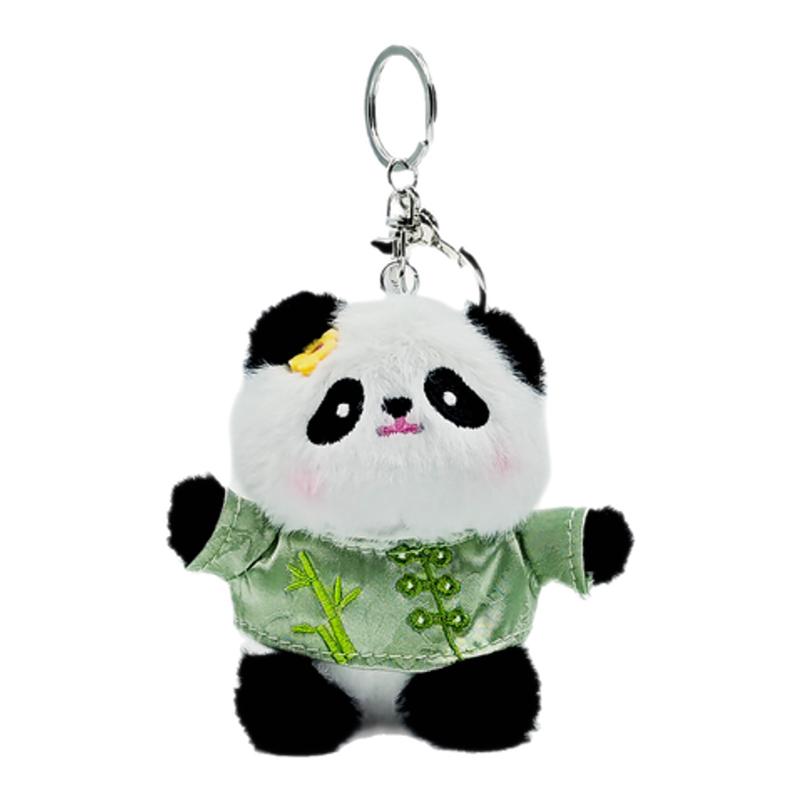 可爱毛绒新中式小熊猫玩偶具公仔书包包挂件饰钥匙链扣卡通萌女生