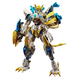 JAKI佳奇积木山海经国风四圣兽变形机甲益智男孩拼装玩具手办模型