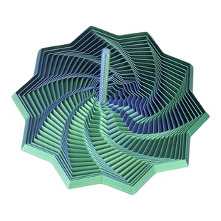 3D打印儿童益智玩具视错觉折叠多边形萝卜塔解压螺旋立体桌面摆件