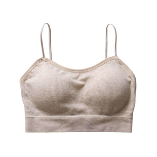小A变大C加厚聚拢固定杯女士美背圆领无钢圈吊带文胸内衣无缝裹胸