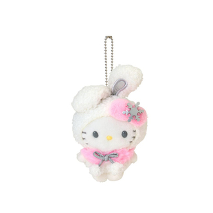 现货日本正品三丽鸥hellokitty猫雪兔冬季雪花兔子美乐蒂毛绒挂件