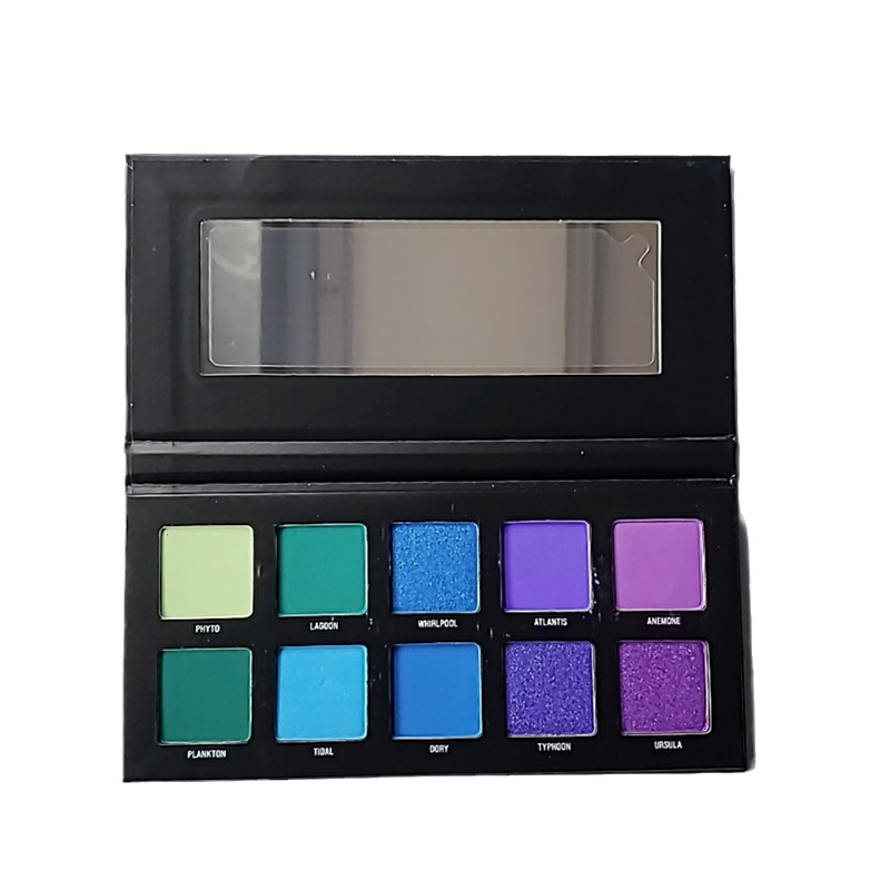 Sample Beauty眼影盘HYDROGRAPHIC10色哑光珠光蓝绿紫彩虹眼影盘