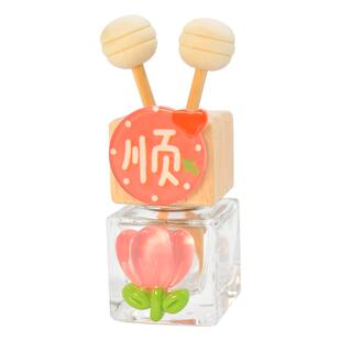 车载小花香水空瓶汽车香薰瓶精油香熏出风口挥发香氛扩香器装饰物