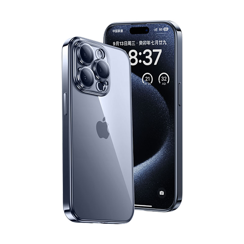 品胜适用苹果15手机壳iPhone15promax新款15Pro带镜头膜14透明硅胶13全包防摔por软壳Pm保护套高级感超薄女ip