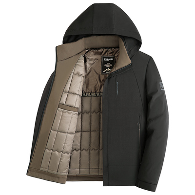 雅鹿2025新款加绒加厚棉服爸爸装