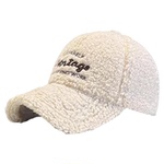 羊羔毛绒棒球帽女冬季2025年新爆款时尚百搭帽子秋冬毛茸茸鸭舌帽