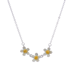 顺庆银楼S999纯银项链女艳知春足银饰品简约小众送女友生日礼物