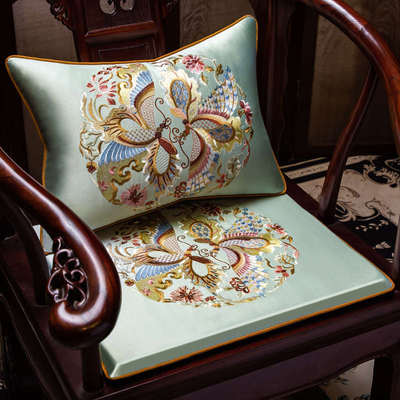 中式红木沙发椅子坐垫子实木家具家用圈椅茶桌餐桌椅官帽椅垫座垫