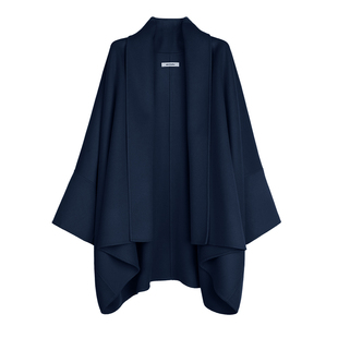 MRS Studios 定染羊绒羊毛ROW风慵懒时髦斗篷双面呢外套