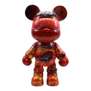 现代创意流体暴力熊摆件新居送礼物客厅电视柜酒柜高端装饰品摆设