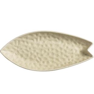 日式鱼盘家用高级感陶瓷盘子新款大号蒸鱼盘子菜盘创意寿司鱼形盘