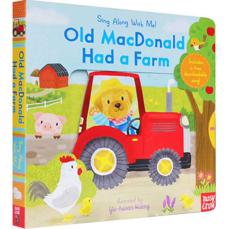 英文原版绘本 Old MacDonald Had a Farm: Sing Along With Me!儿童歌谣操作书 2-5岁儿童启蒙学习英语正版图书