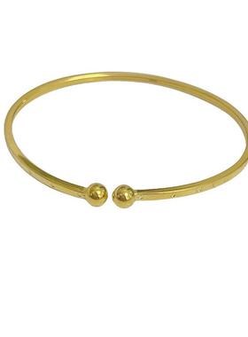 小众设计18K金手镯女简约轻奢