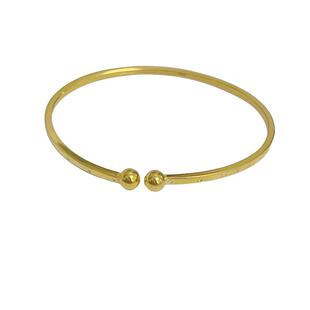 小众设计18K金手镯女简约轻奢高级感百搭气质幸运珠手环素圈手饰