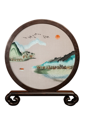 绣美非遗苏绣熊猫摆件苏州特色礼