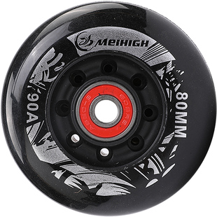 美高成人轮滑鞋原装轮子溜冰鞋通用配件成人旱冰耐磨刷街PU平花轮