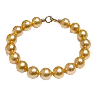 『富贵金珠手链』天然南洋金珠手链海水珍珠18k黄金菲律宾大颗金