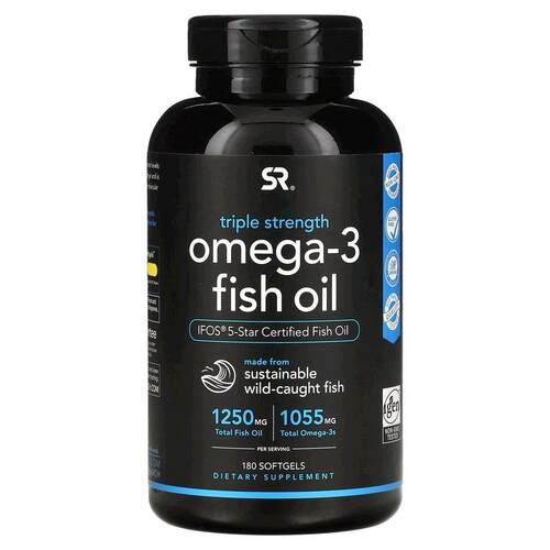 美国直邮SR深海鱼油Omega3鱼油三倍成人欧米伽3软胶囊高浓缩EPA