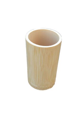 绿色竹杯环保花筒可定做去皮竹杯
