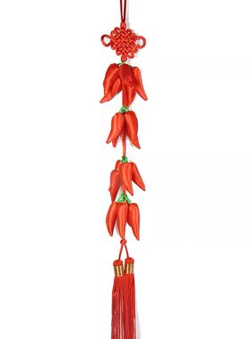 小辣椒串挂串小挂件红辣椒装饰品