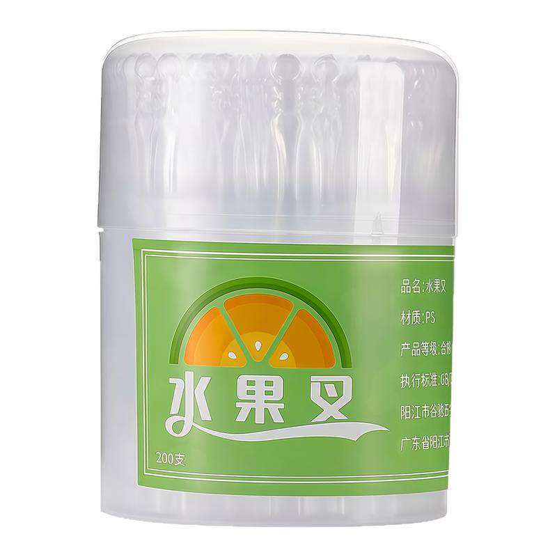 食品级水果叉子一次性瓶装小叉子
