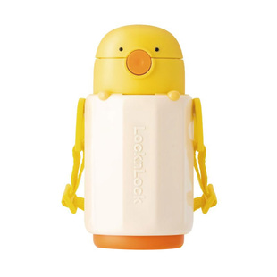 乐扣乐扣儿童316保温杯吸管杯学生可爱小巧保温壶动物背带一键式