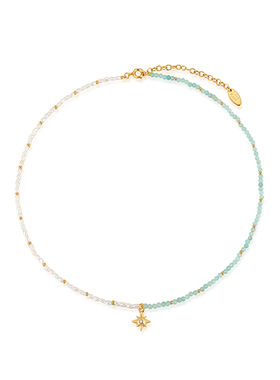 littlejoys海蓝宝珍珠项链