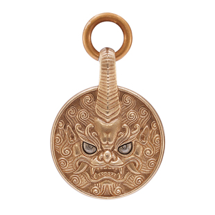 刻己北京沙燕风筝黄铜钥匙扣吊坠复古包包挂件个性创意饰品礼物