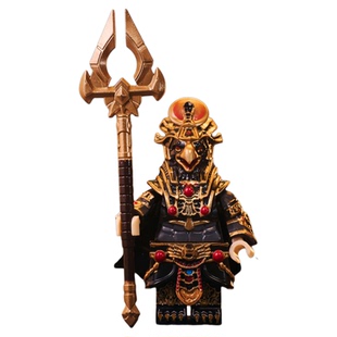 古埃及神话太阳神拉鹰头法老荷鲁斯阿努比斯第三方积木人仔玩具