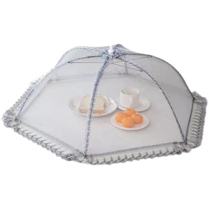 新款北欧风餐桌罩加密网纱盖菜罩防蚊防苍蝇防尘饭菜罩子大号菜罩